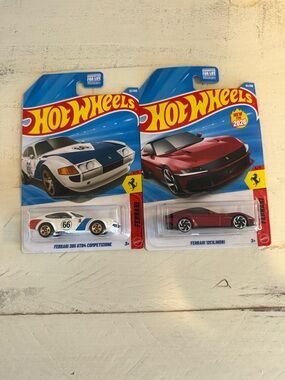Lot of 2 Hot Wheels Ferrari - 365 GTB4 Competizione and 12Cilindri